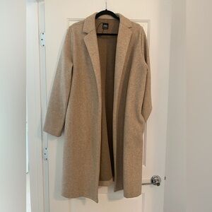 Zara felt texture open front coat